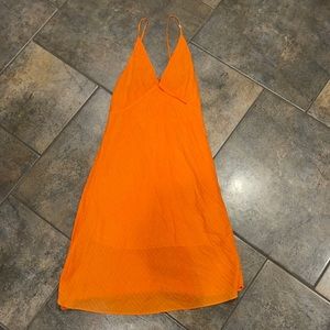 orange sparkly summer dress